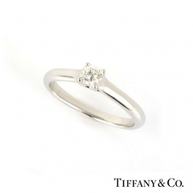 Tiffany & Co. Diamond Lucida Ring in Platinum 0.27ct I/VVS2 B&P